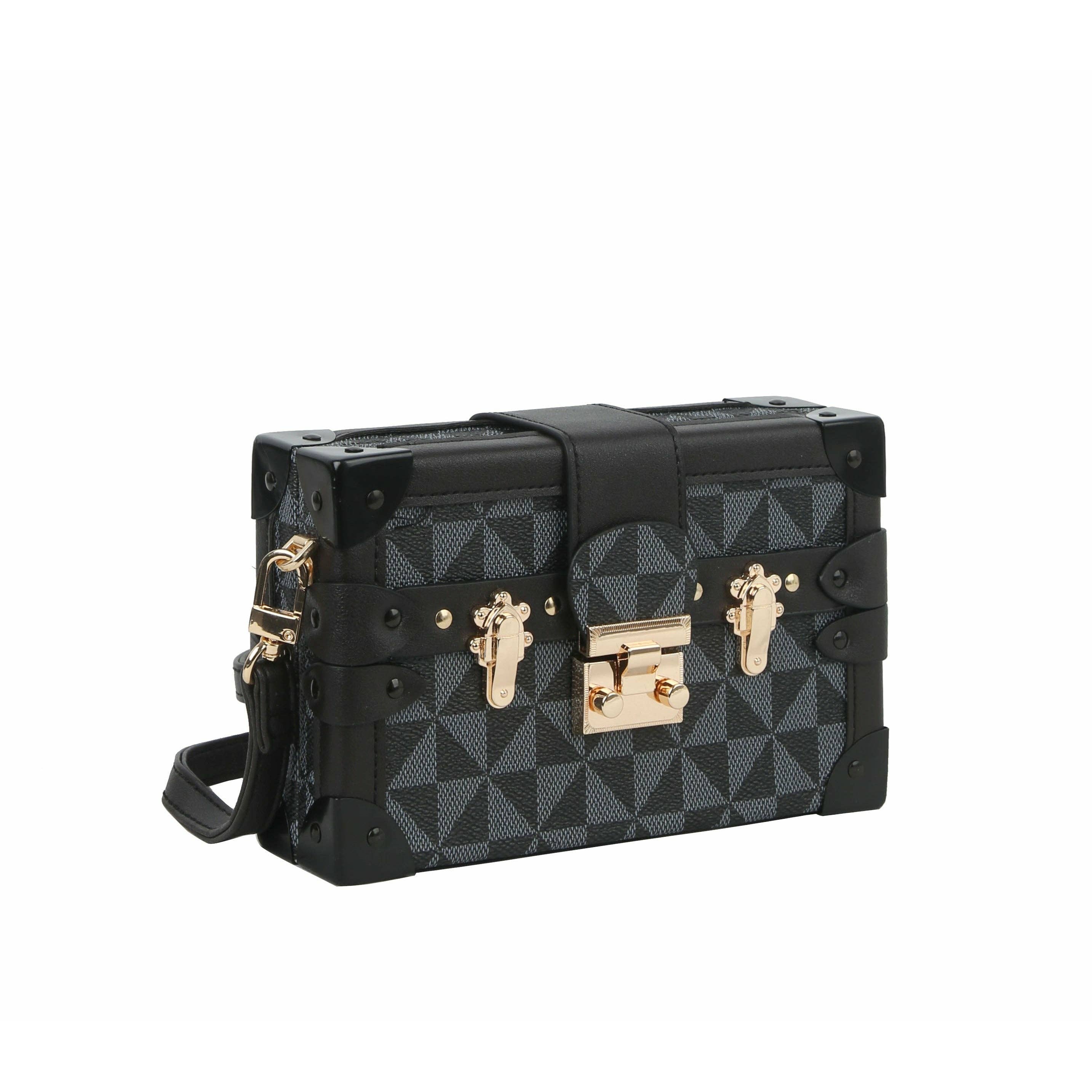 Handbag Factory Corp – wholesale Crossbody bag – Women's – FASHIONABLE DIAMOND BOX LOCK CROSSBODY BAG5