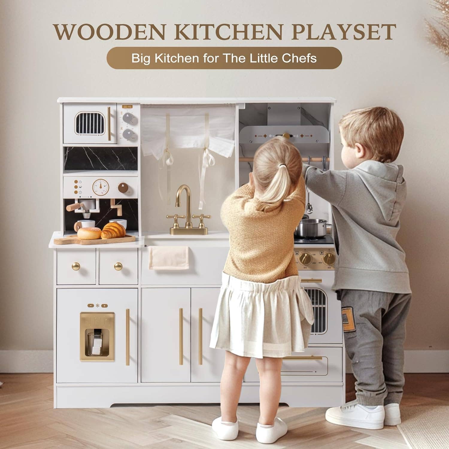 Robud & Mewoofun Official Store - Wholesale Toy Set - Kids -  Robud New Super Large Cooking Pretend Play Kitchen Sets10