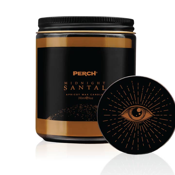 Halloween Midnight Santal Apricot Wax Candle for wholesale by Perch® CandleHouse