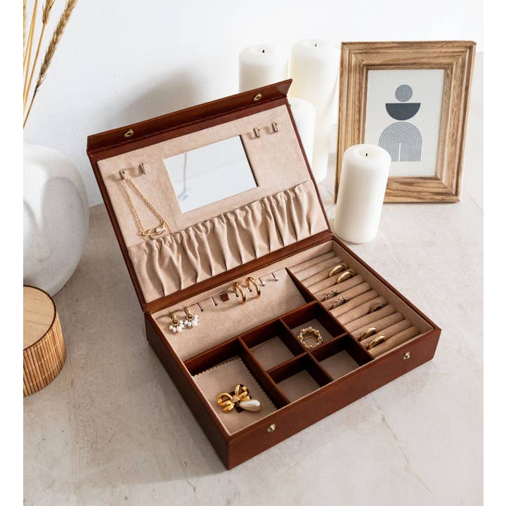 Time Resistance - Wholesale Jewelry Box/Organizer - Womens Leather Jewelry Box Accessory Box - The Line of Beauty1