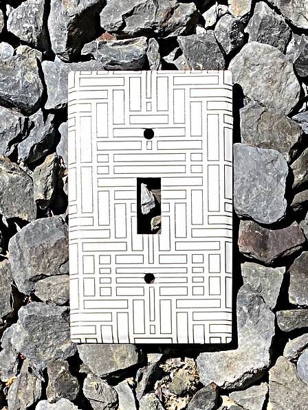 Switch Plate - Aztec for wholesale by Dawn Lombard - Glass & Metal