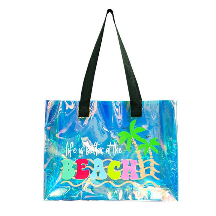 Little Trendy - Wholesale Tote Bag - Women's - Laser PVC transparent jelly bag beach waterproof bag