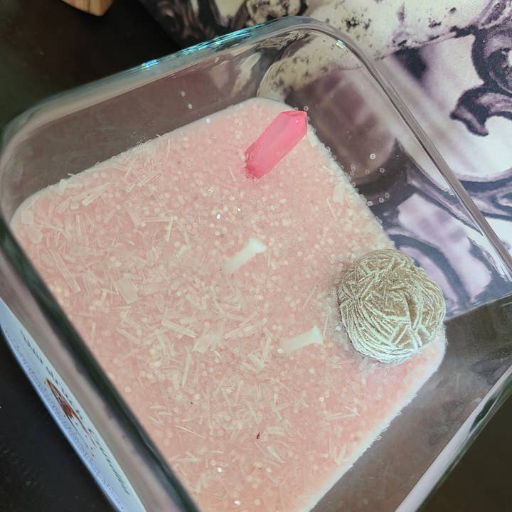 Starstruck Candles - Wholesale Jar/Filled Candle - Angel Guidance Crystal Intention candle