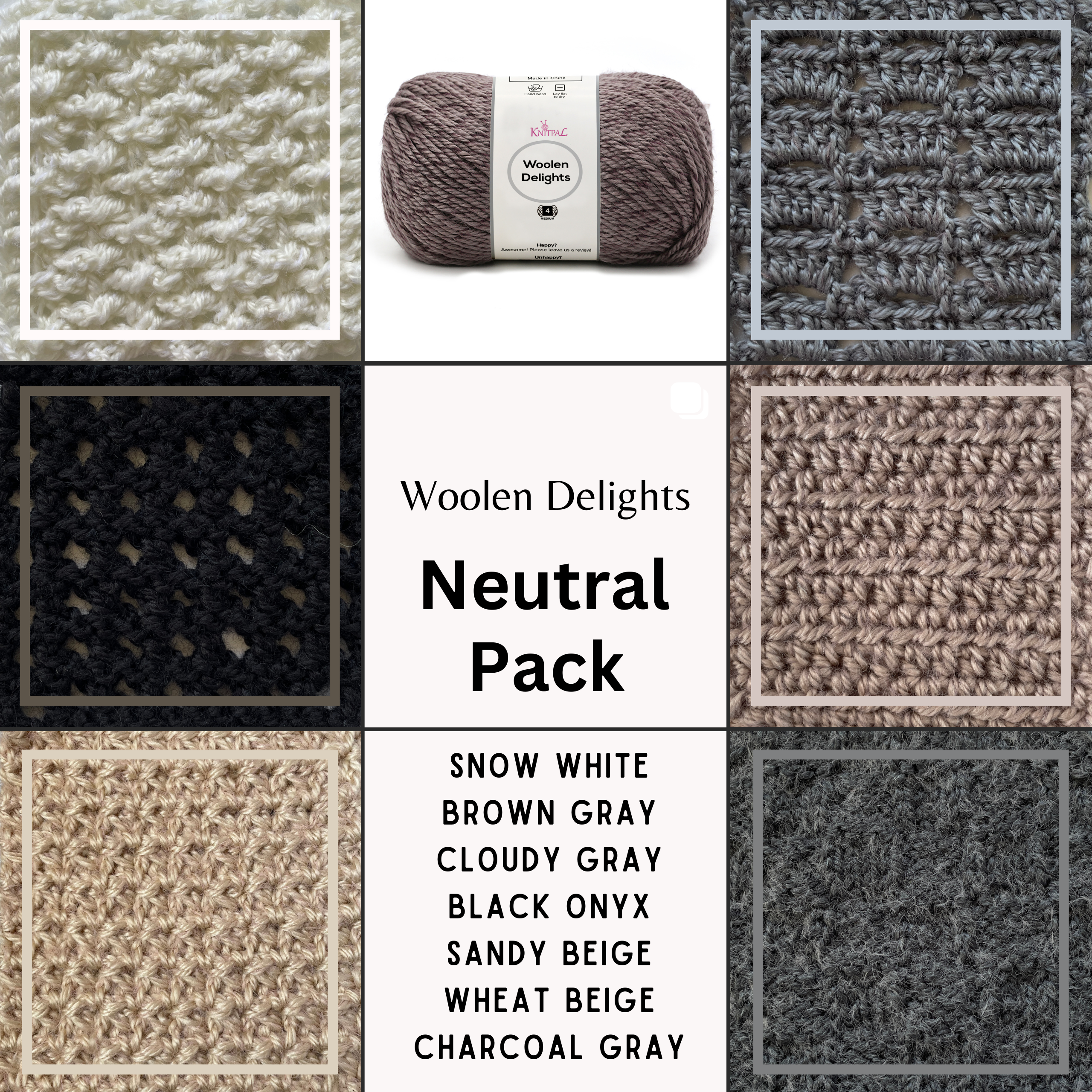 KnitPal - Wholesale Yarn - Woolen Delights Multicolor Pack of 7 Skeins8