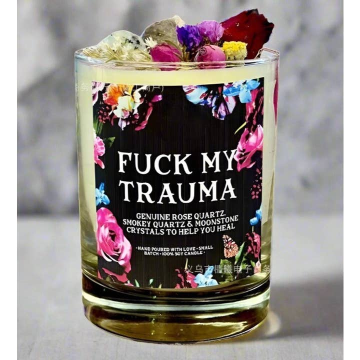 WoodWristCo - Wholesale Jar/Filled Candle - 2024 New Fuck My Trauma Candle Relieve Anxiety