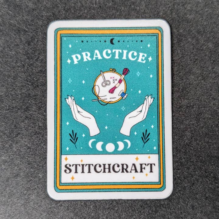 Practice Stitchcraft Tarot - Vinyl Sticker for wholesale by Live and Dye LA