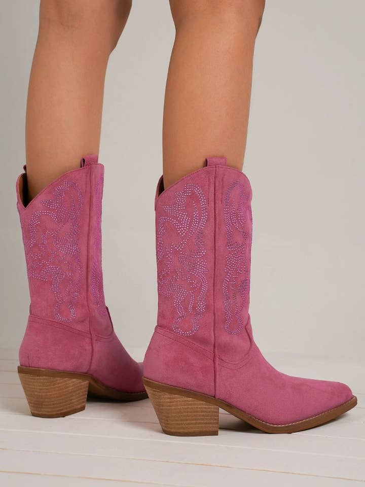 Botas ClassiQ de Punta Punta con Detalles de Diamantes de Imitación para venta al por mayor de ClassiQ