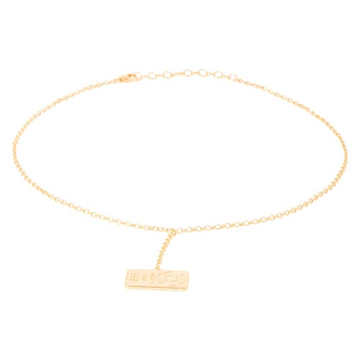 Halskette aus vergoldetem Silber mit Pendel für den Großhandel von Lingot d'Amour