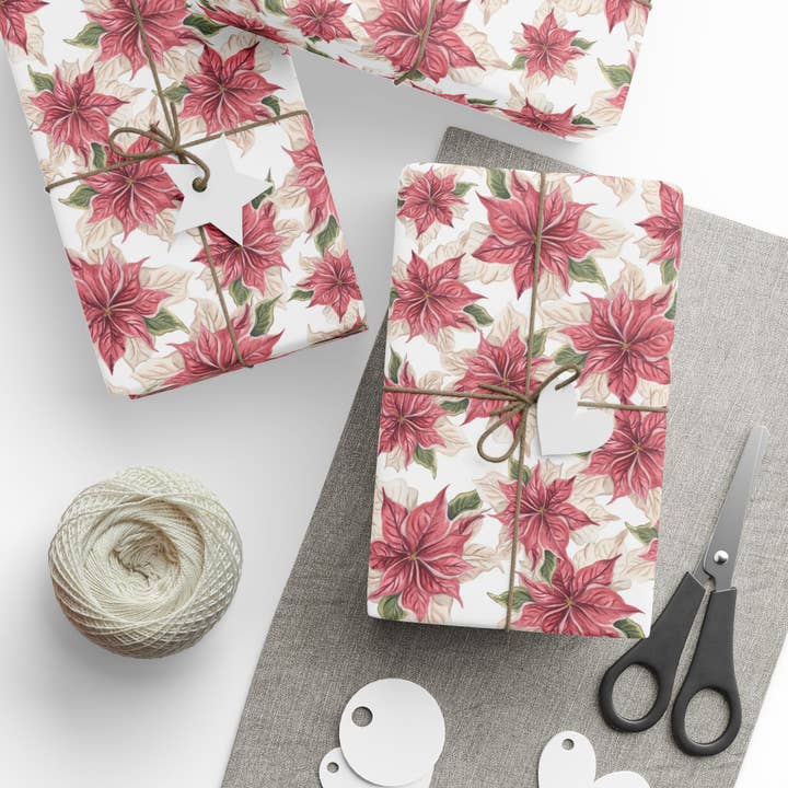 Holiday Wrapping Paper for wholesale by Fox & Willow Design Studio