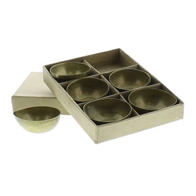 HomArt - Wholesale Candle Holder - Alma Metal Tealight Holder - Boxed Set of 6 - Brass1