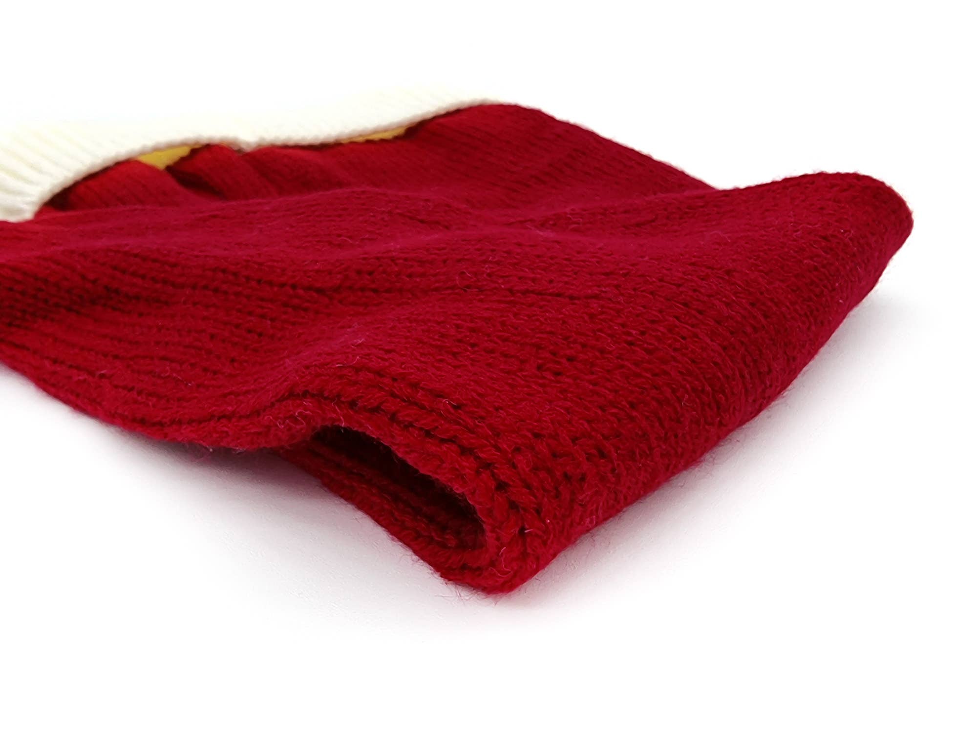 Snazzy Santa – Großhandel Beanie – Unisex – Flach gestrickte Weihnachtsmütze – klassisch rot-weiß3