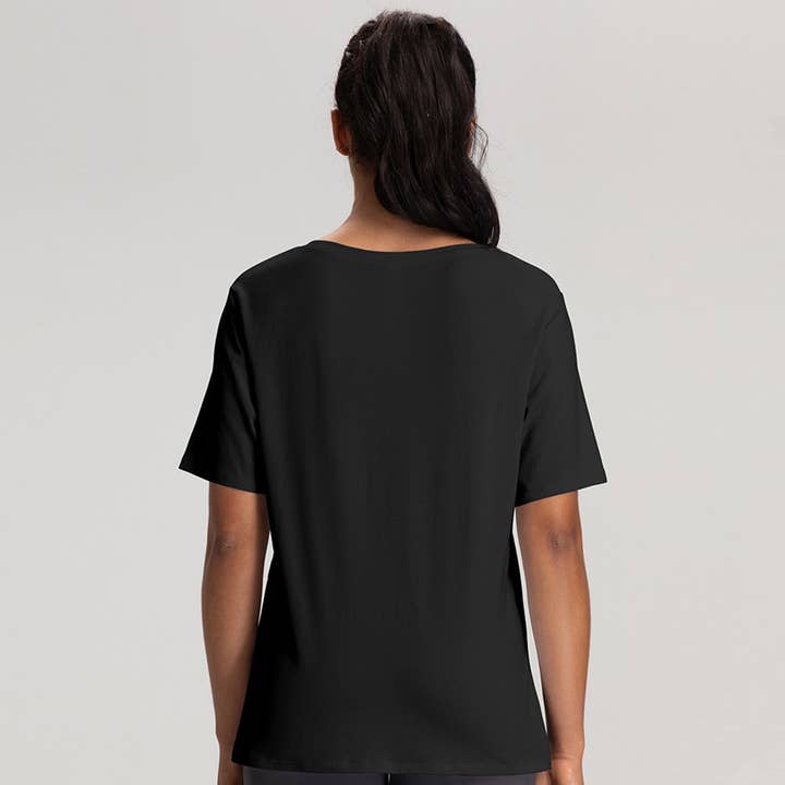 Sodalemon - Wholesale Athletic Top - Women's - Women Loose Quick-Dry Breathable Round-Neck Yoga T-Shirt1