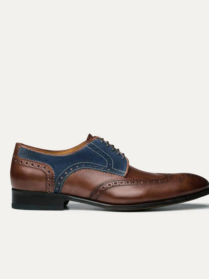 Antiguo Marrón Wingtip y Ante Azul para venta al por mayor de Ace Marks