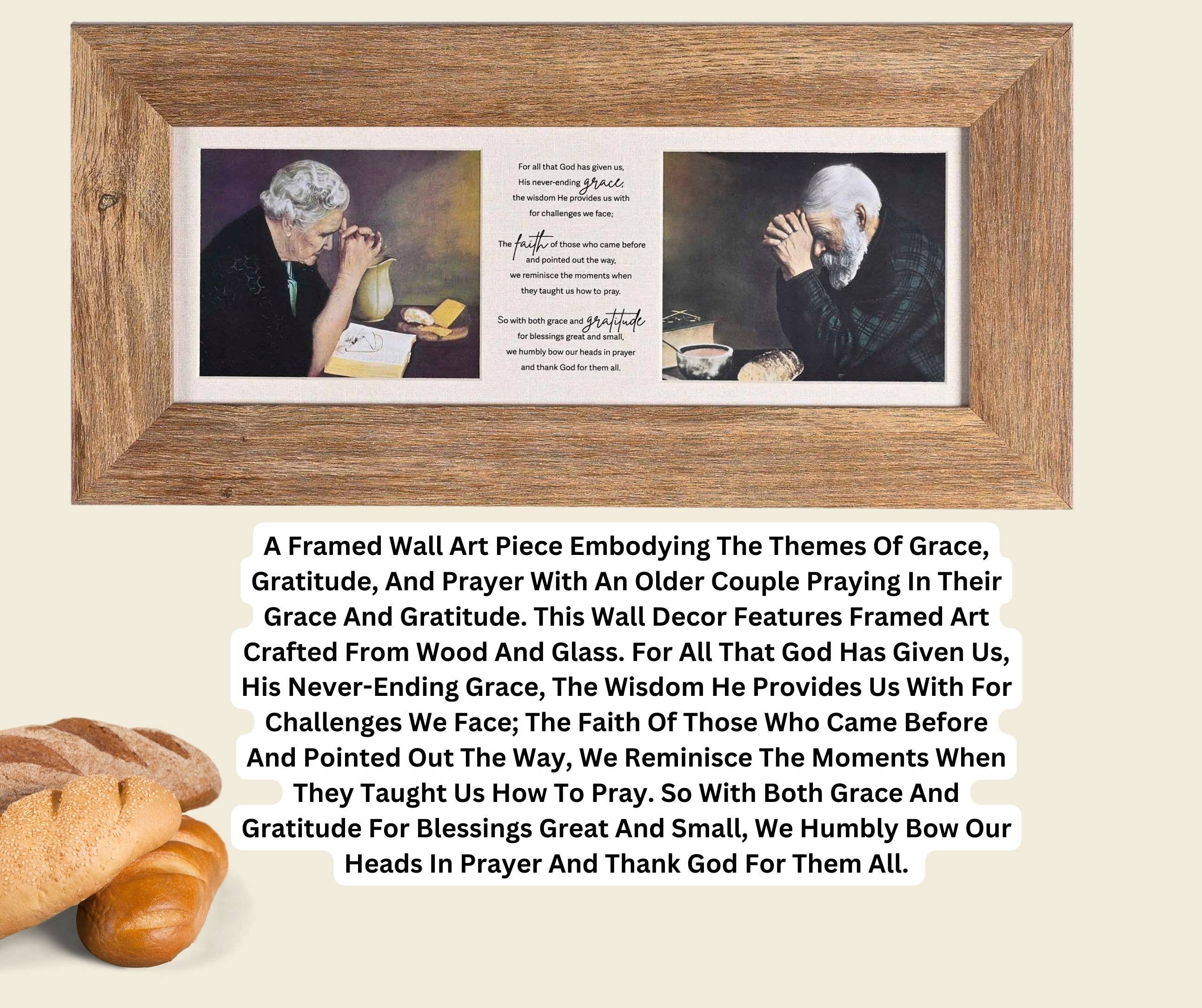 Dicksons - Venta al por mayor Ilustración - Cuadro de pared enmarcado Grace Gratitude Prayer3