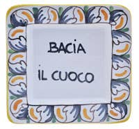 Abbiamo Tutto - Wholesale Decorative Tray - Proverb Square 5" x 5" - KISS THE COOK1