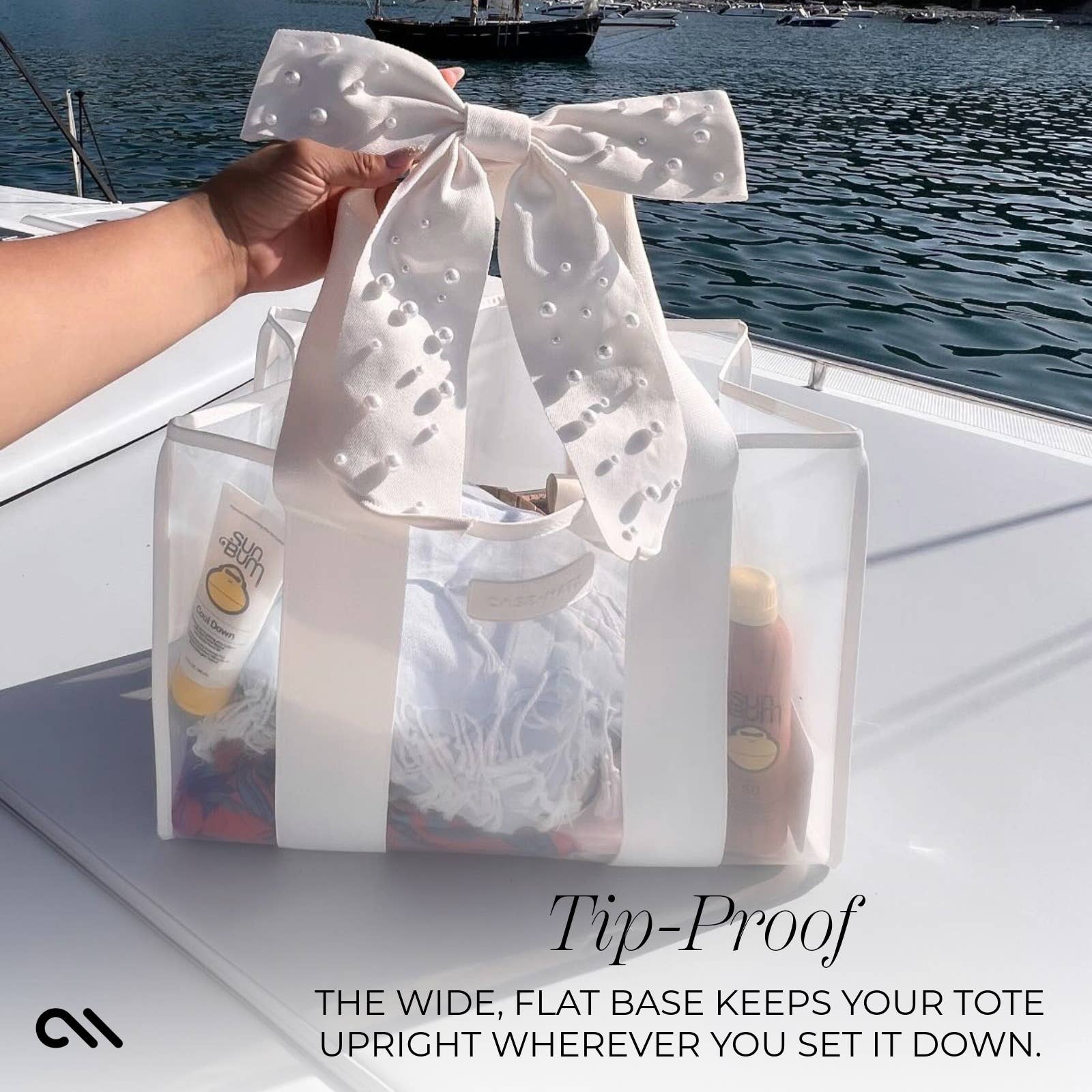 Case-Mate - Wholesale Tote Bag - Women's - Case-Mate Ivory Pearl Bow Jelly Tote Bag4