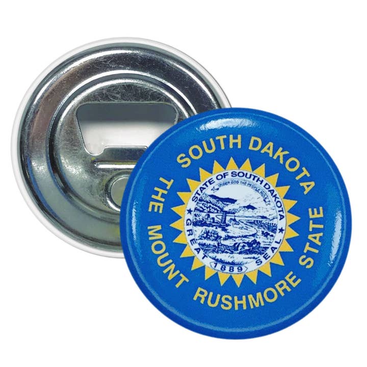Bottle Opener-Magnet - State Flag South Dakota - USA for wholesale by Worldwide Souvenirs