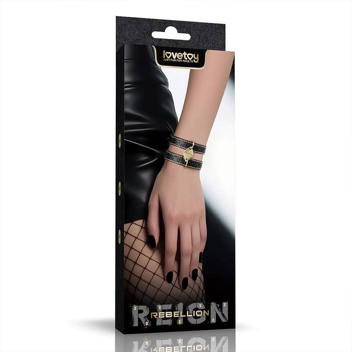 Rebellion Reign Double-strap Wrist Cuff for wholesale by LOVETOY