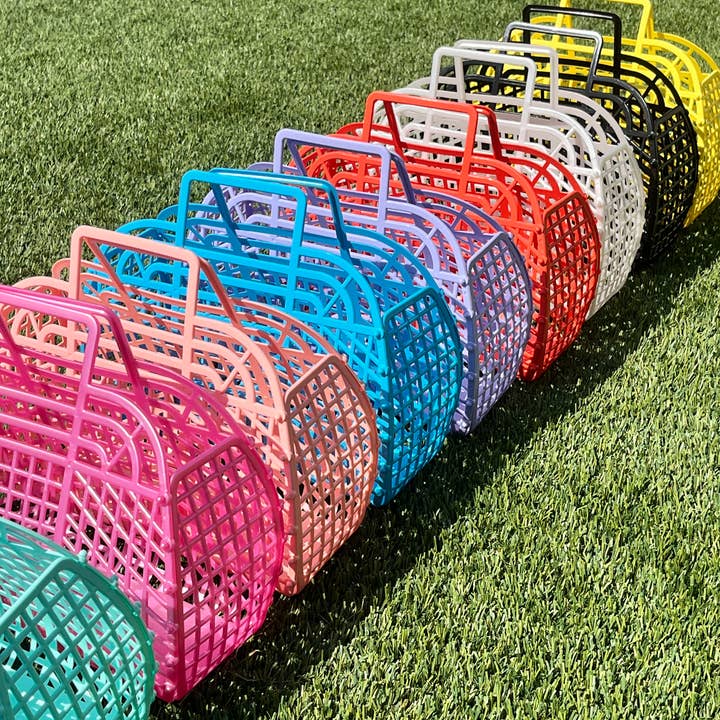 JustforZo boutique, Inc. - Wholesale Picnic Basket - Medium Retro Jelly Baskets, Bags - 𝙈𝙖𝙙𝙚 𝙞𝙣 𝙐𝙎𝘼!