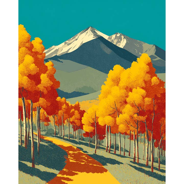 Aspen Mountain Path Nature Art Print - 8"x10" Artwork for 11"x14" Frame and other Purchase Wholesale aspenas cykel. Free Returns & Net 60 Terms on Faire trending on Faire.