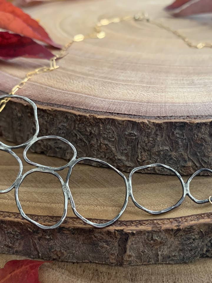 CHERYL Freeform Pebble Statement Necklace for wholesale by Rachel Renee Jewelry