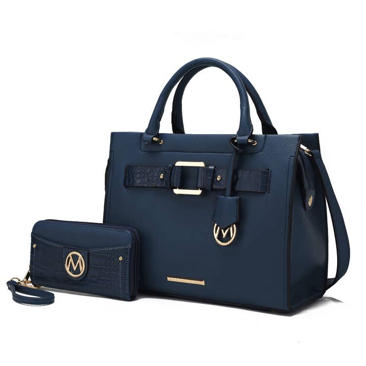 Borsa tote donna MKF Virginia in pelle vegana con portafoglio coordinato per la vendita all'ingrosso da parte di MKF Collection