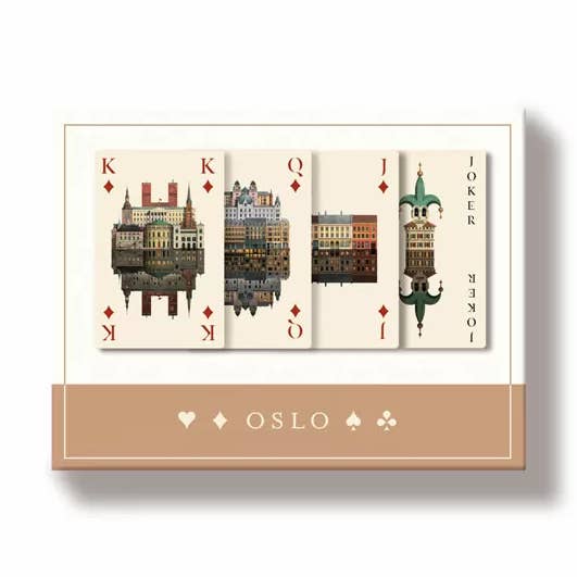 Oslo spillekort (gaveæske med to sæt kort) for engroshandel hos Martin Schwartz