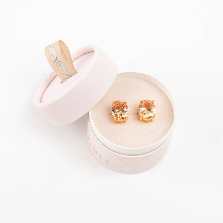 Violet & Brooks - Wholesale Stud/Post Earrings - Mia Boxed Crystal Posts