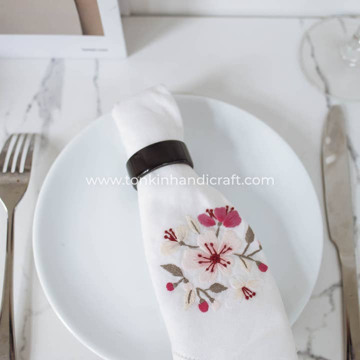 Tonkin Handicraft - Wholesale Napkin Ring - Buffalo Horn Short Napkin Ring8