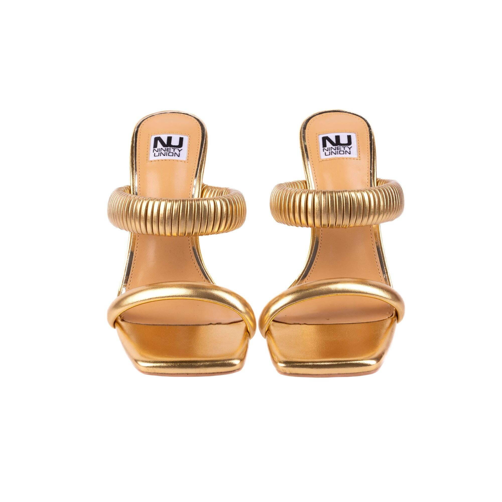 LADY COUTURE – Engroshandel Højhælede sko - Dame – Ninety Union RADDLE metalhæl plisseret tobåndsglide12