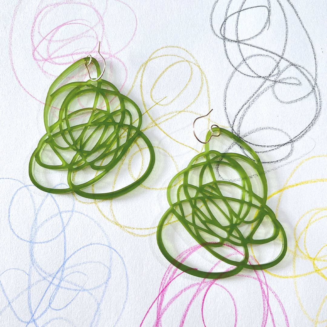 Audacious Studio - Wholesale Dangle Earrings - Scribbled Doodle Earrings14