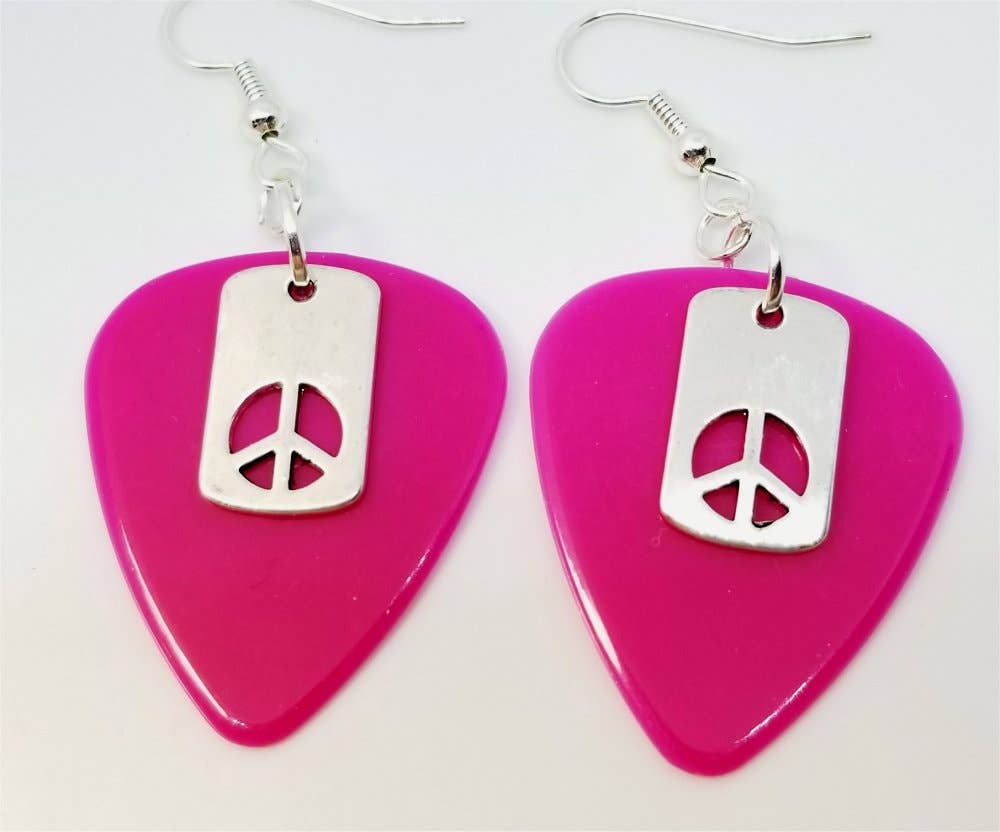 Simply Raevyn - Wholesale Dangle Earrings - Small Peace Sign Cut Out Charm Earrings8