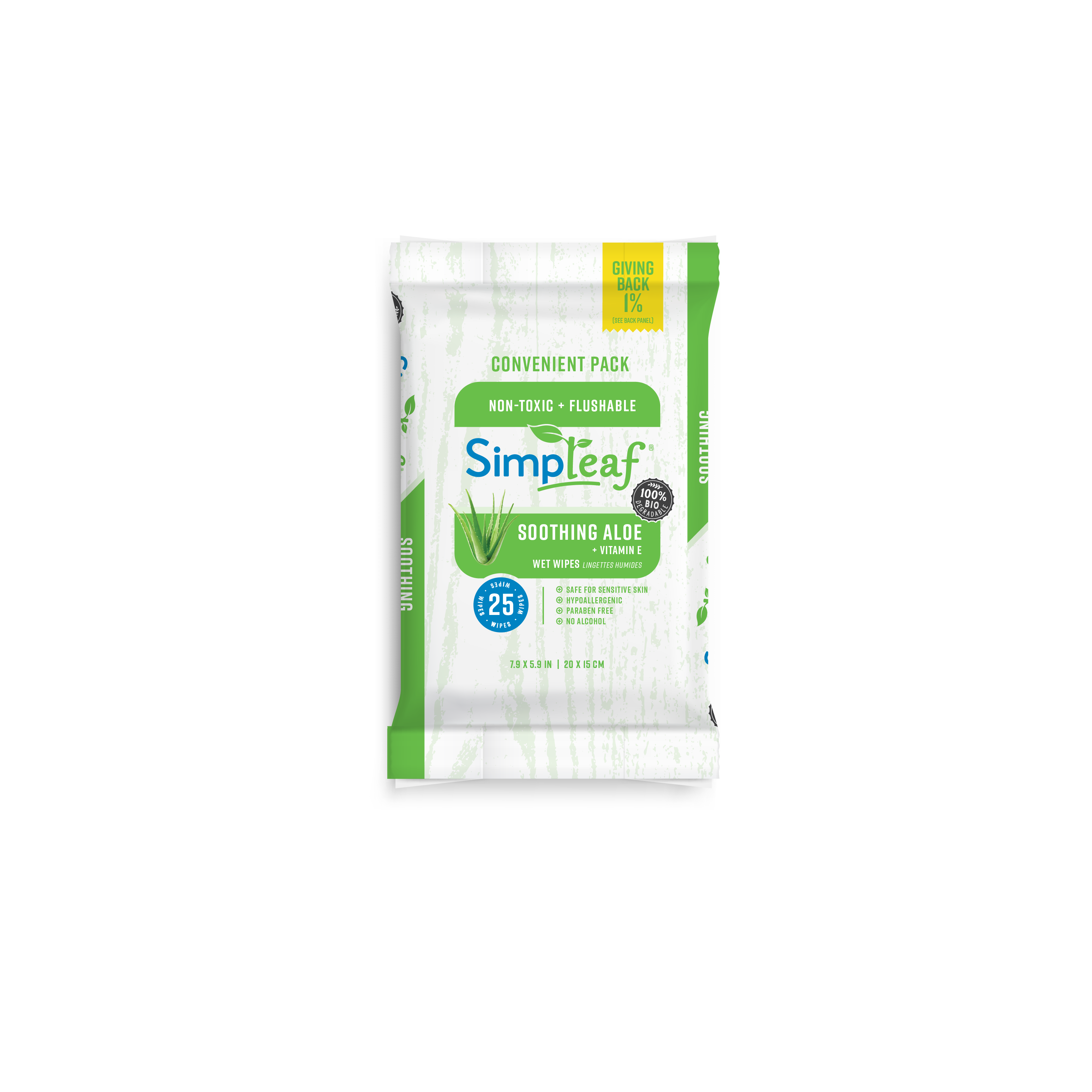 Simpleaf Brands - Wholesale Face & Body Wipes - Flushable Wipes, 25 Count16