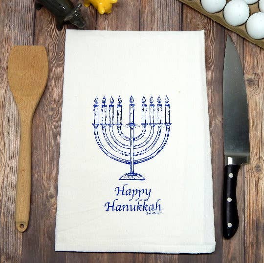 Green Bee Tea Towels - Wholesale Tea Towel - Menorah Kitchen Towel | Tea Towels | Hanukkah Dish Towels5