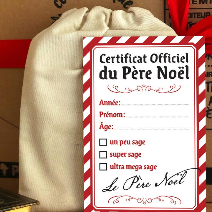 TickyTacky - Vente Décoration de Noël - Rapport du Père Noël pour enfant sage