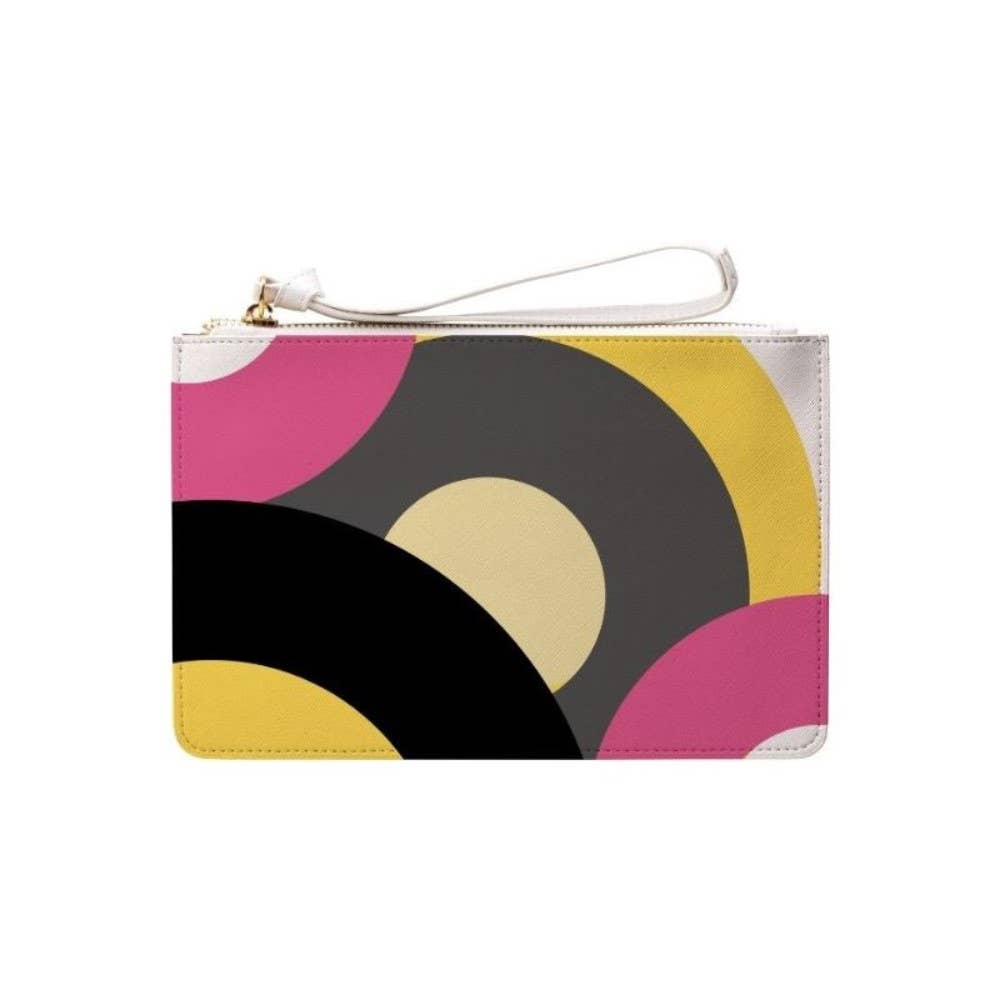 LanRetro – wholesale Clutch bag – women's – Pink Retro Records Clutch Bag1