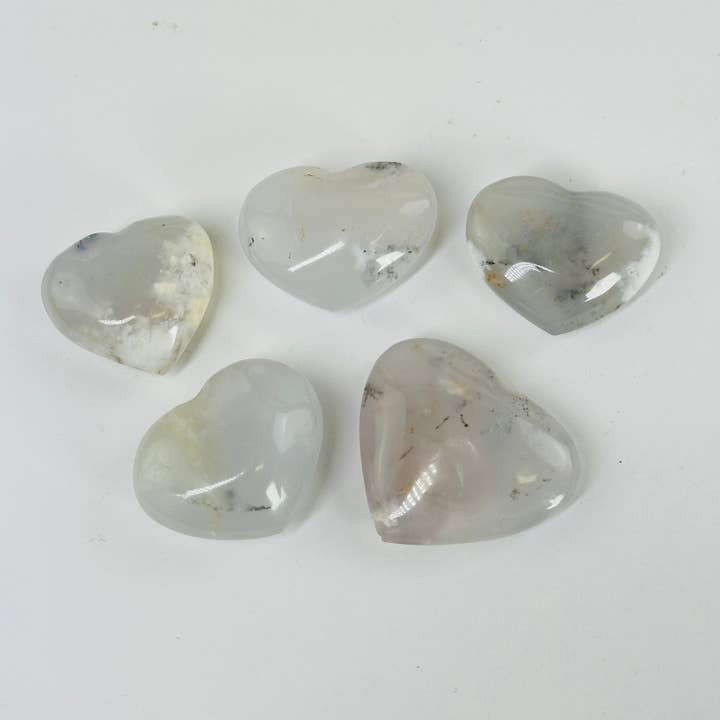 Cœur en Cristal d'Agate Fleur pour la vente par Rock Paradise