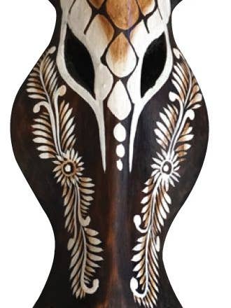 Masque en bois - Girafe #3 30cm pour la vente par Jafsons International