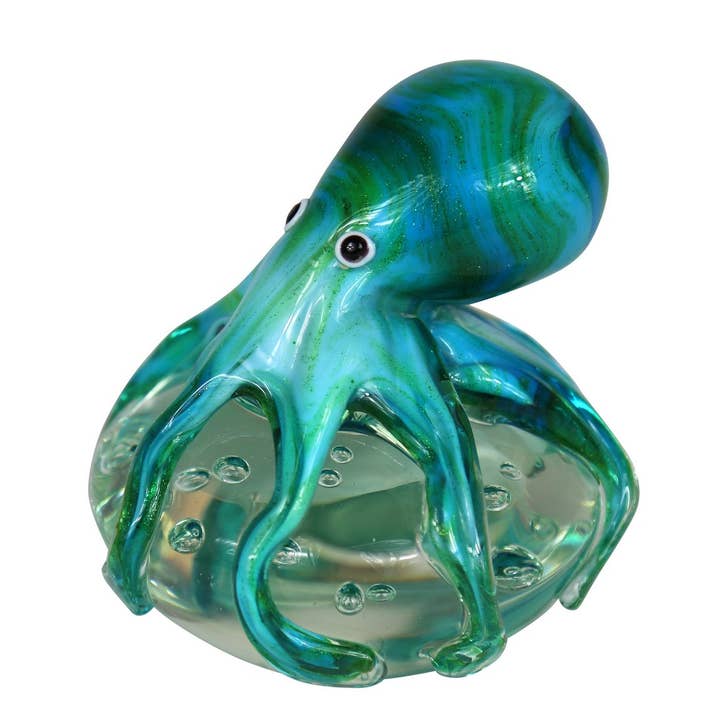RIKARO - Wholesale Paper weight - Turq.Octopus On A Rock0