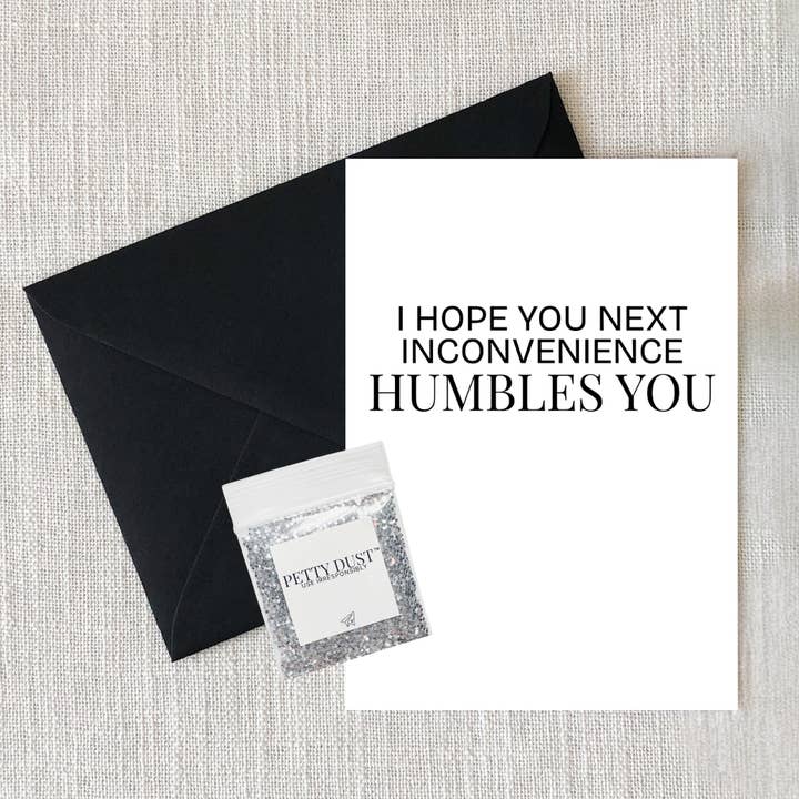 Ik hoop dat je volgende ongemak je nederig maakt glitterkaart voor wholesale door By Megan