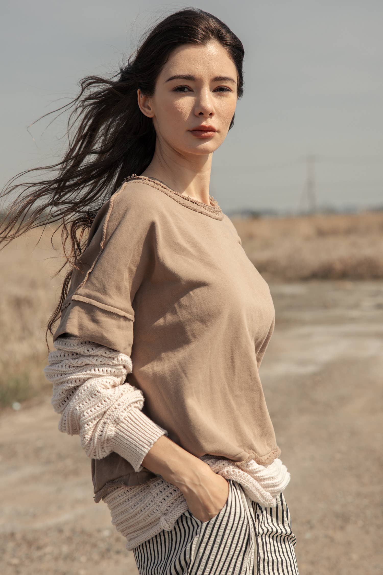 Mello. - Wholesale Knit Sweater - Women's - Washed Layered Knit Sweater10