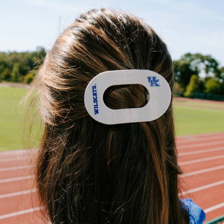 TELETIES - Wholesale Hair Clip - Women's - Flat Round Hair Clip | Medium | Go Big Blue!3