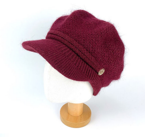 Comfortarians - Vendita all'ingrosso Berretto - Donna - Berretto donna in lana e cashmere, colore solido, spesso e caldo9