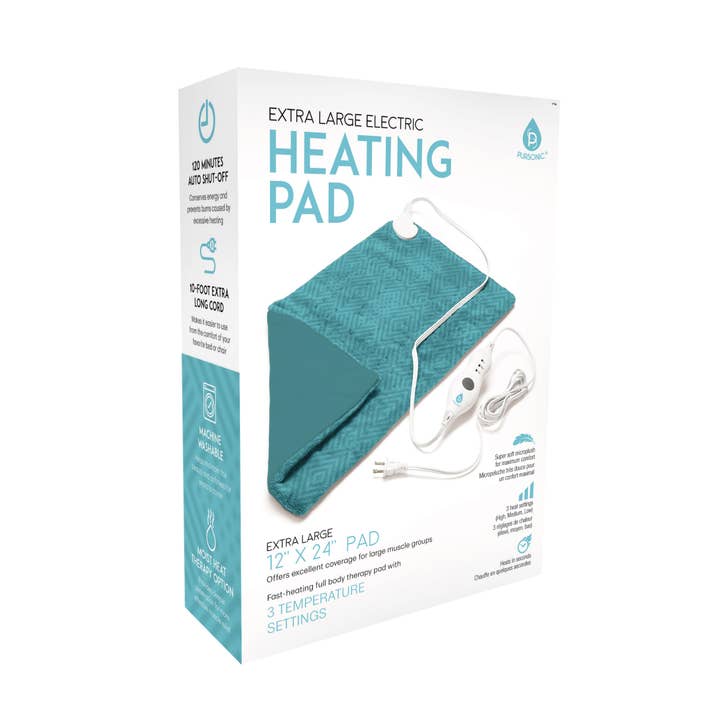 Pursonic - Wholesale Heating Pad - Extra Large Electric Heating Pad 12 X24 Inch Pad1