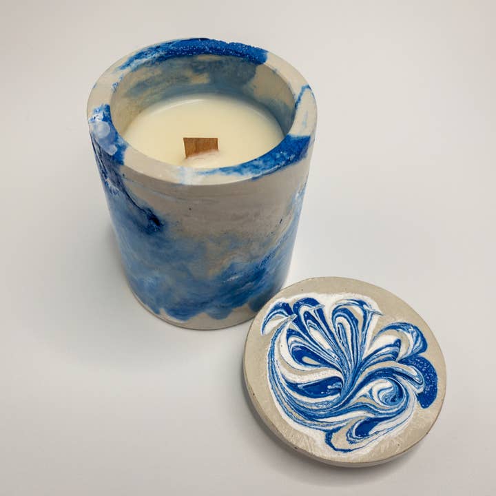 Marbled Ocean Mist Handmade Candle for wholesale by Nature's Love Product