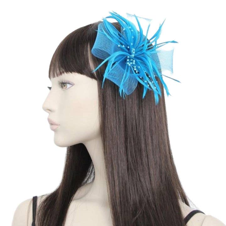 Topkids Accessories - Venta al por mayor Tocado - Mujer - Pinzas para el pelo con forma de flor, gorro de boda, pinza para el pelo, gorro Royal Ascot, con clip o diadema, diadema para niñas, mujeres8