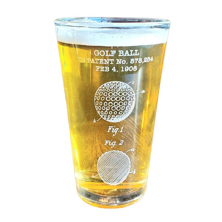 Verres à bière brevetés vintage pour le golf - 4 modèles pour la vente par Killorglin Creations