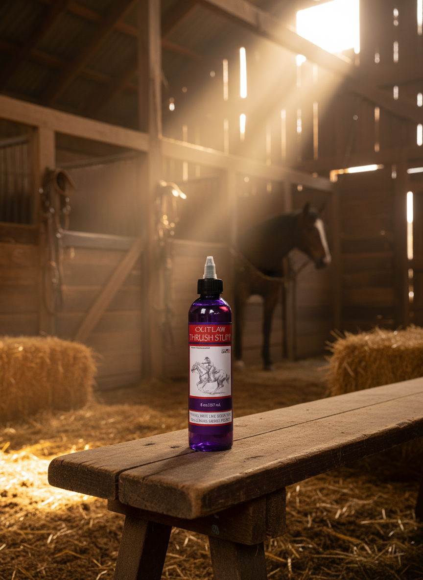 Outlaw Thrush Stuff – wholesale Horse conditioner/grooming aid – Thrush Treatment for Horses – Outlaw Thrush Stuff (8 oz)8