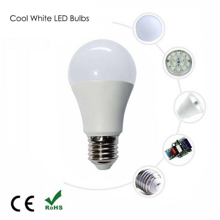 Ledsone - Venta al por mayor Bombilla/disco de luz - 3 bombillas LED GLS de 3 W y 25 W, B22, E27, luz blanca fría