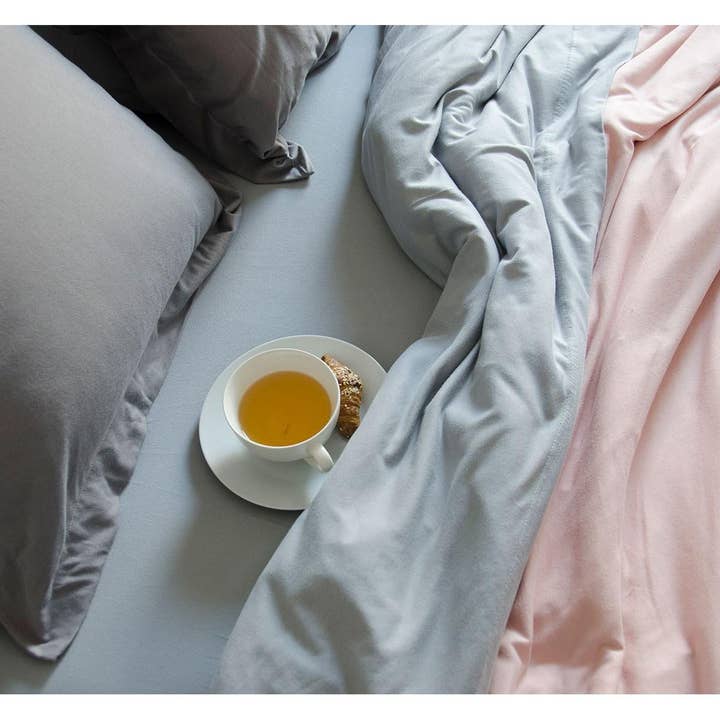 Jersey cotton duvet cover - Basic Pink bedding for wholesale on Faire1